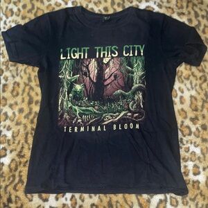 Black T-Shirt Featuring Light This City